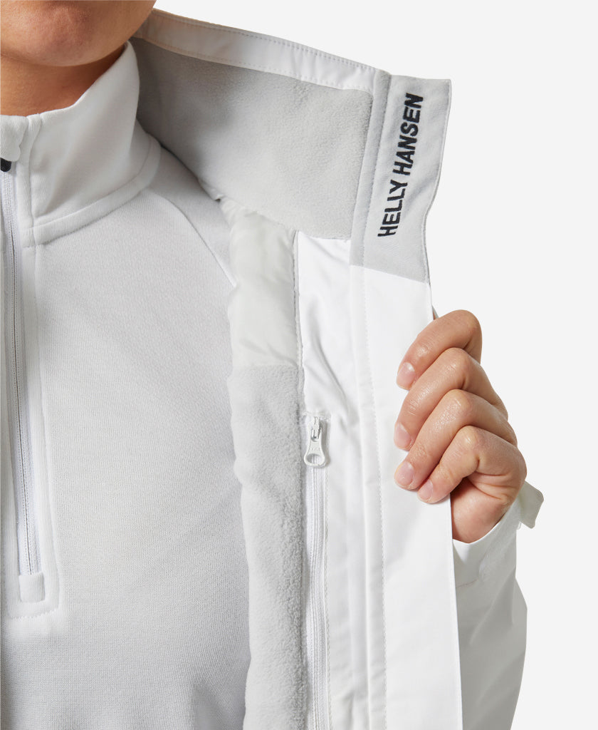 W CREW MIDLAYER JACKET 2.0, White