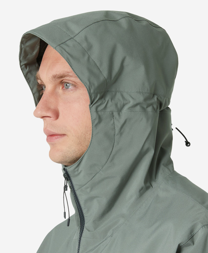HH BLOCK HOODED JACKET, Grey Cactus