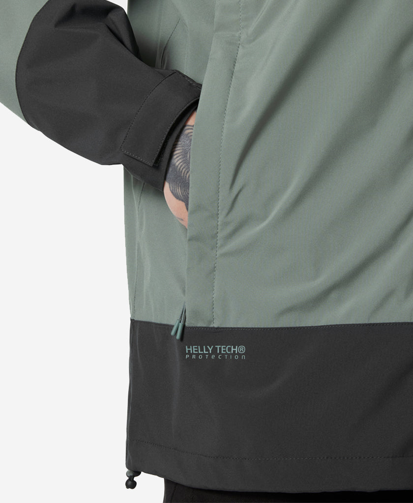 HH BLOCK HOODED JACKET, Grey Cactus