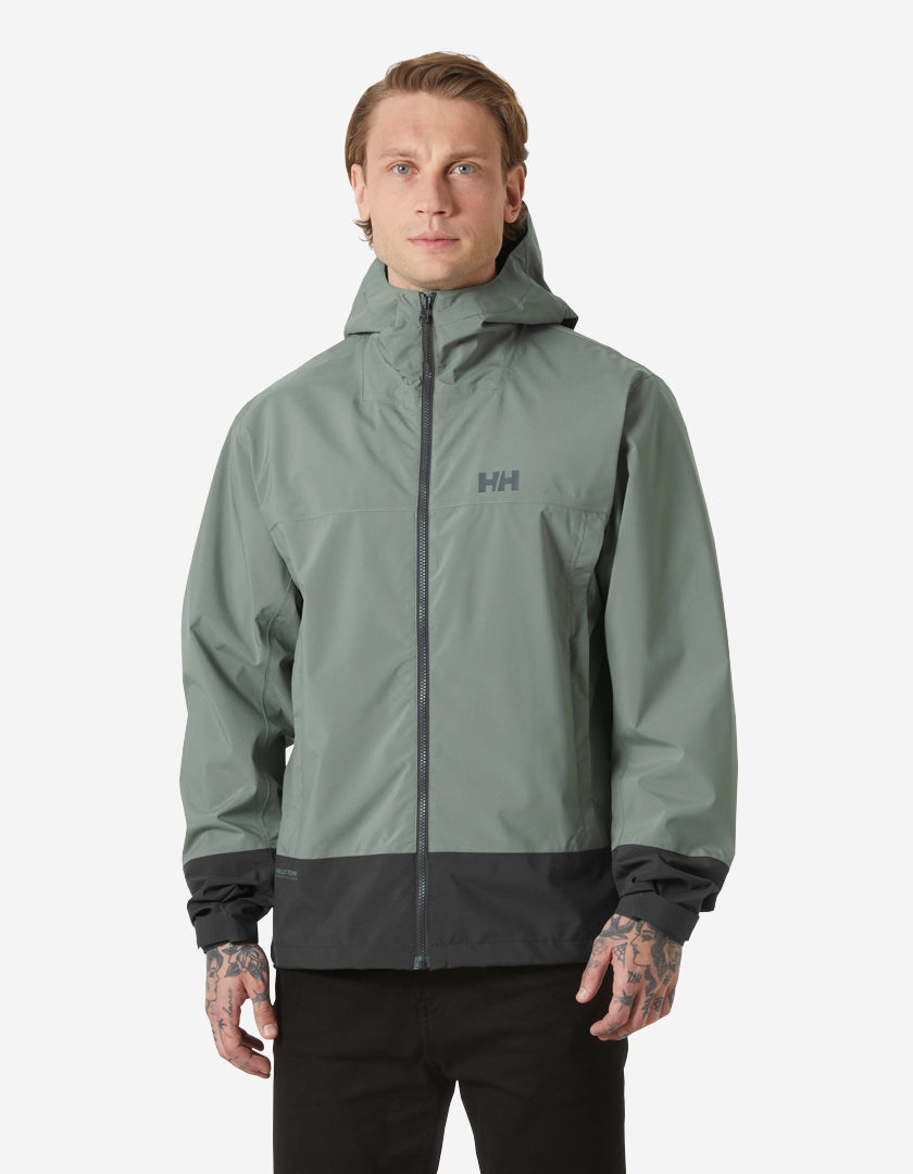 HH BLOCK HOODED JACKET, Grey Cactus