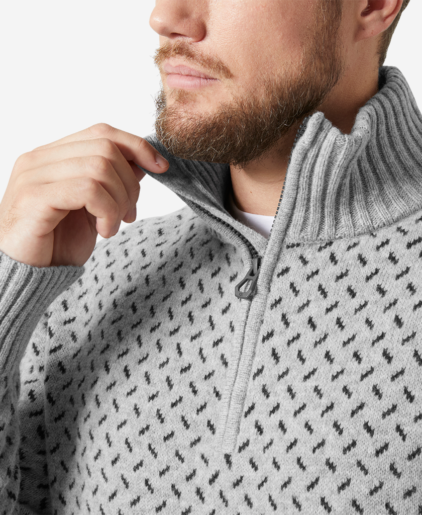 ARCTIC ICELANDER 1/2 ZIP, Grey Melange