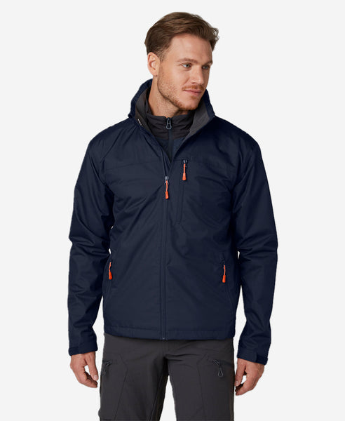 CREW HOODED JACKET, Navy