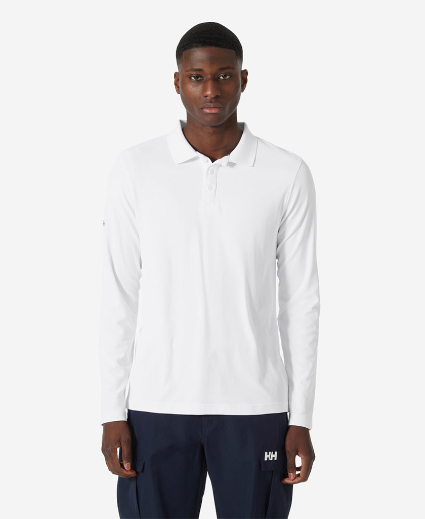 CREWLINE LS POLO, White