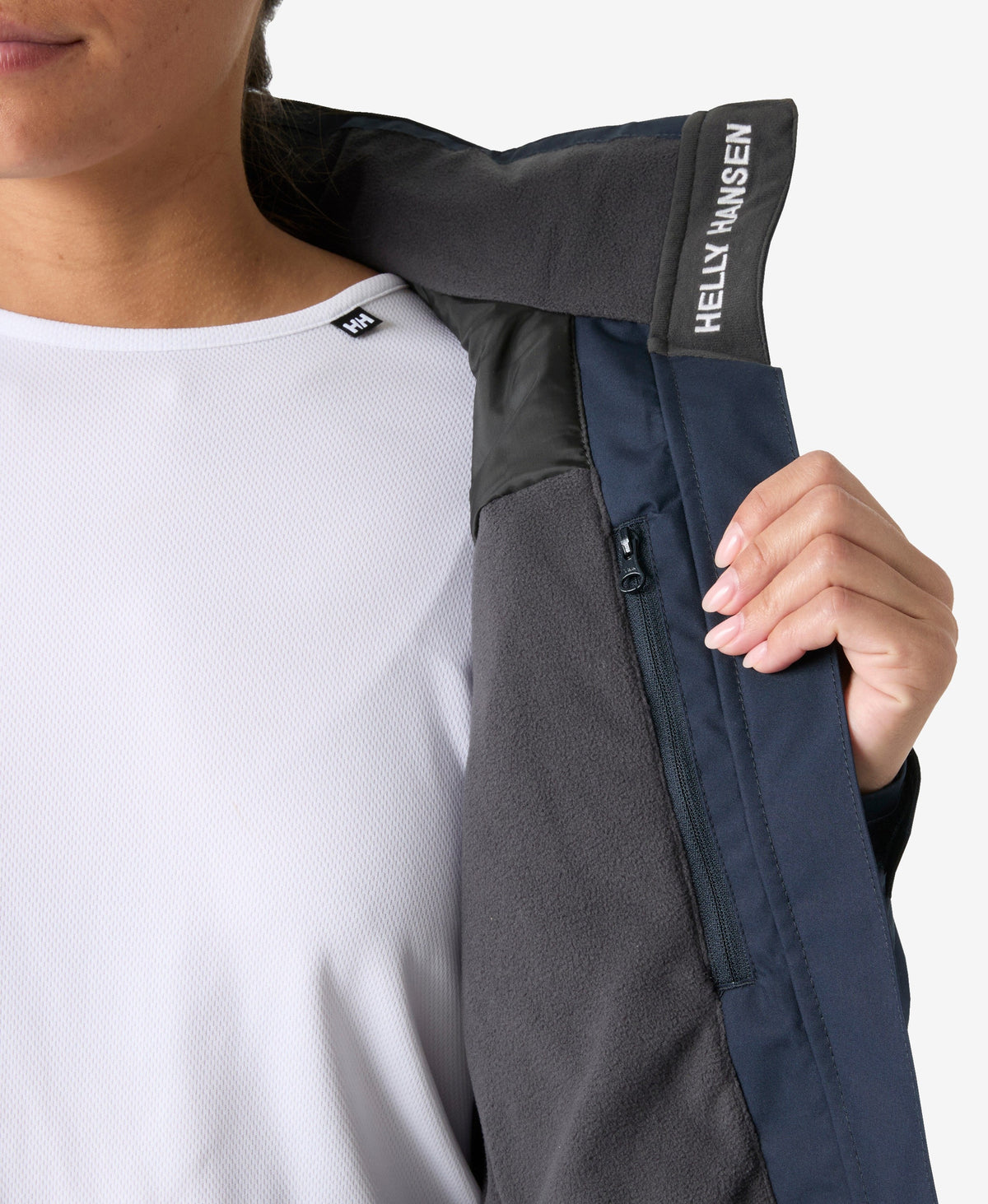 W CREW HOODED MIDLAYER JACKET 2.0, Navy