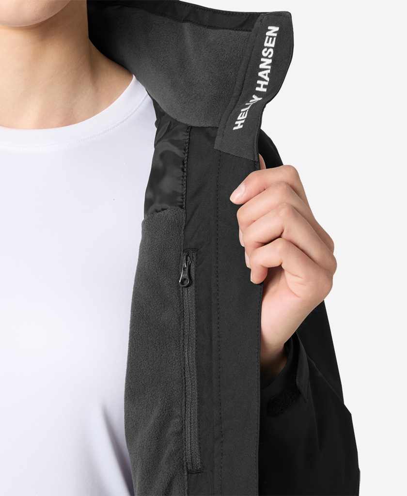 W CREW HOODED MIDLAYER JACKET 2.0, Black