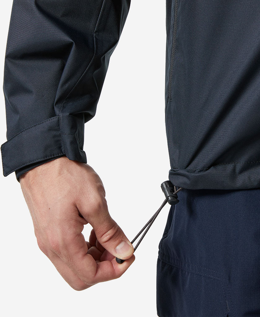 CREW HOODED PILE JACKET, Navy