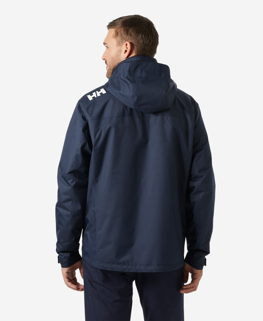 CREW HOODED PILE JACKET, Navy
