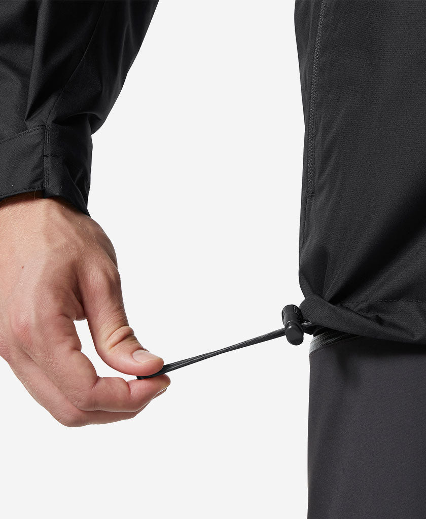 CREW HOODED PILE JACKET, Black