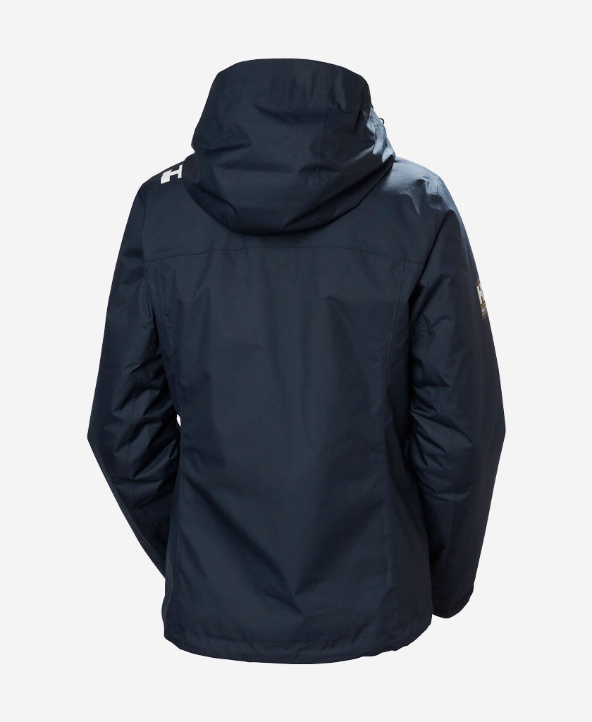 W CREW HOODED PILE JACKET, Navy