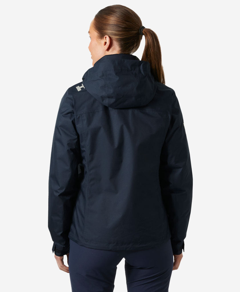 W CREW HOODED PILE JACKET, Navy