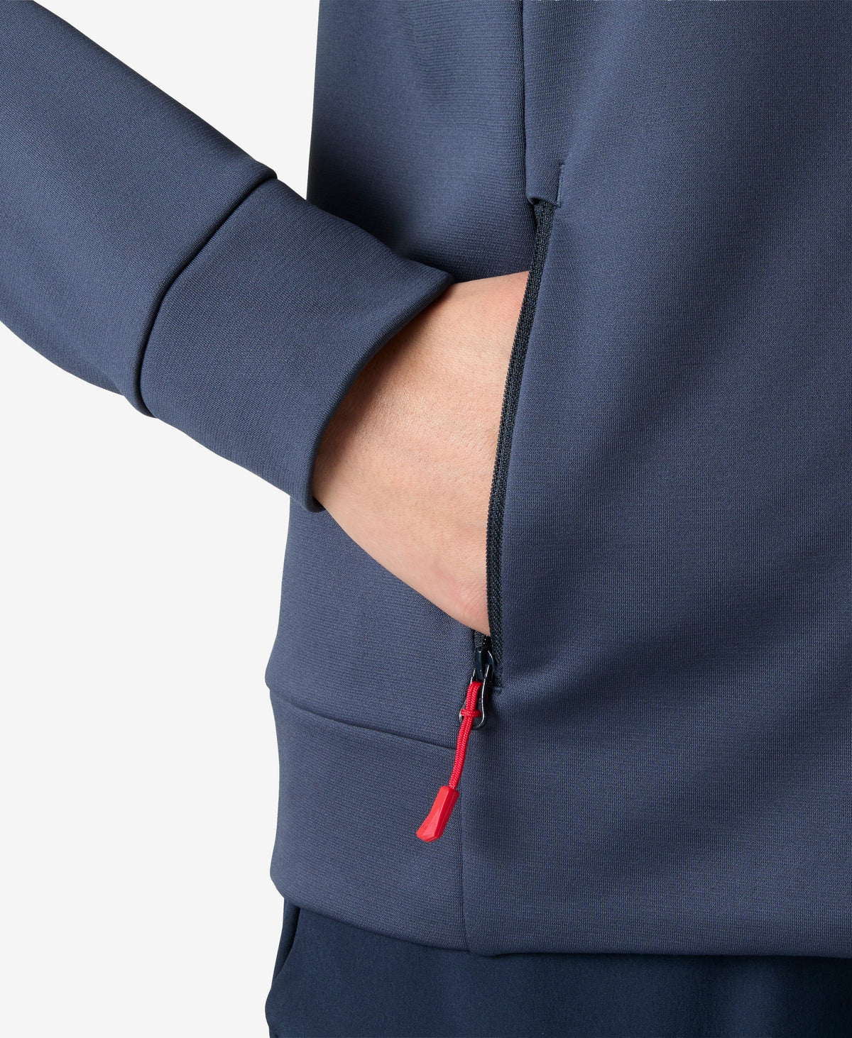 W CREW FLEECE JACKET, Navy