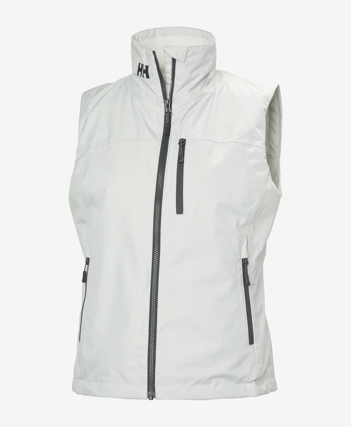 W CREW PILE VEST, Grey Fog