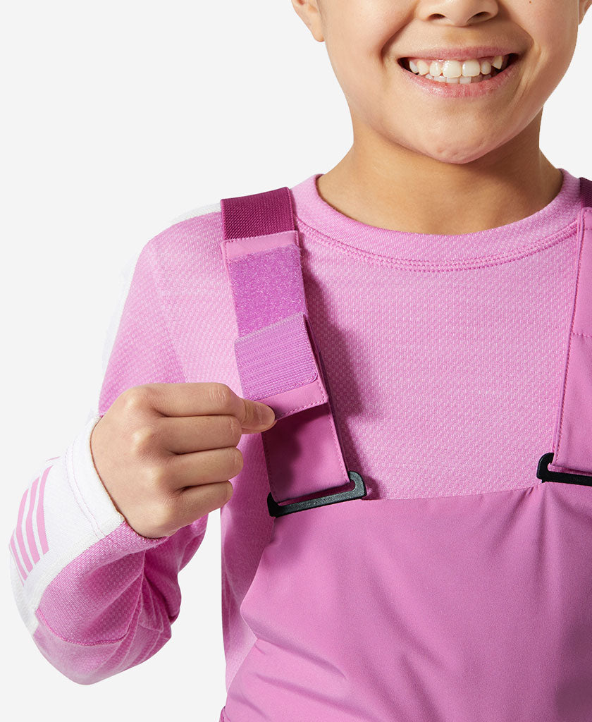 JR  GIRL STELLAR  BIB PANT, Meta Pink