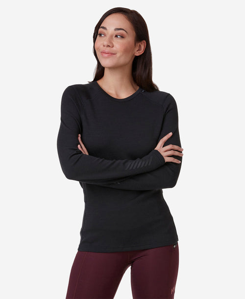 W LIFA MERINO MIDWEIGHT CREW, Black