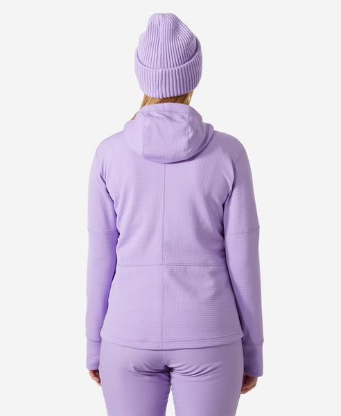 W EVOLVED AIR HOODED MIDLAYER, Heather