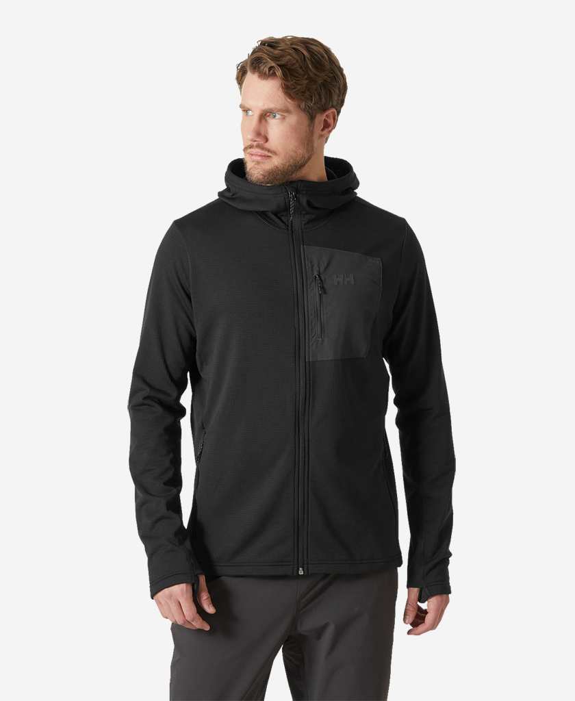 VERSALITE HOODED FLEECE JACKET, Black