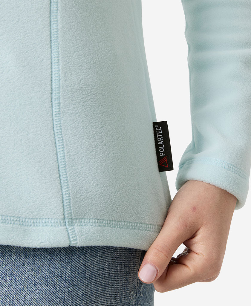 W DAYBREAKER 1/2 ZIP FLEECE, Barely Blue