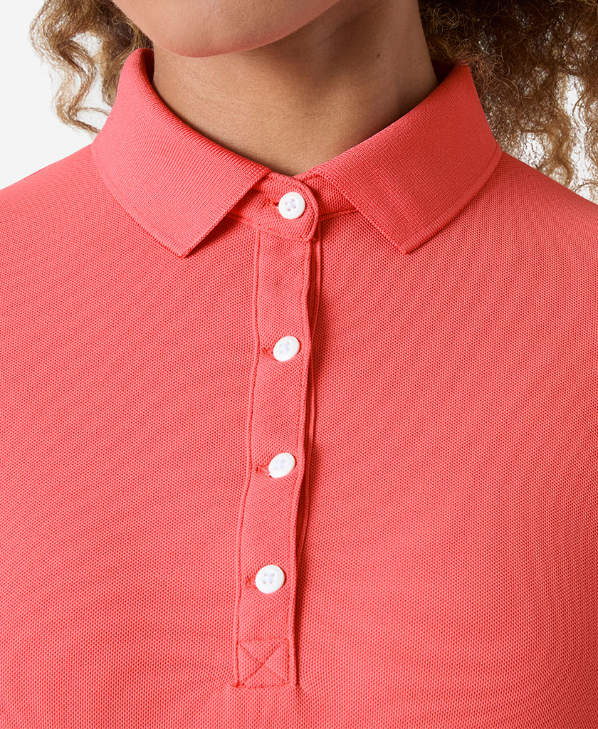 W CREWLINE POLO, Sunset Pink