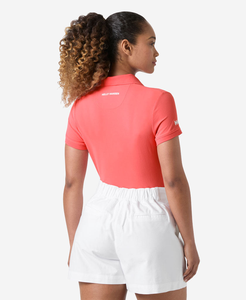 W CREWLINE POLO, Sunset Pink