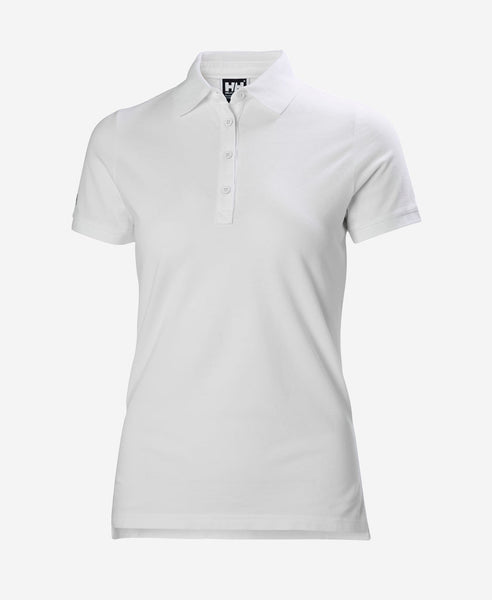 W CREW PIQUE 2 POLO, White