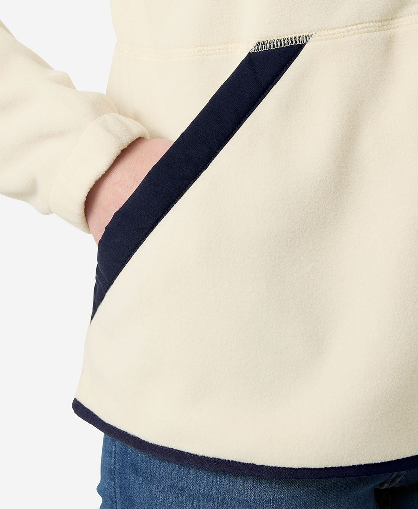 W RIG FLEECE 1/2 ZIP, 035 Cream