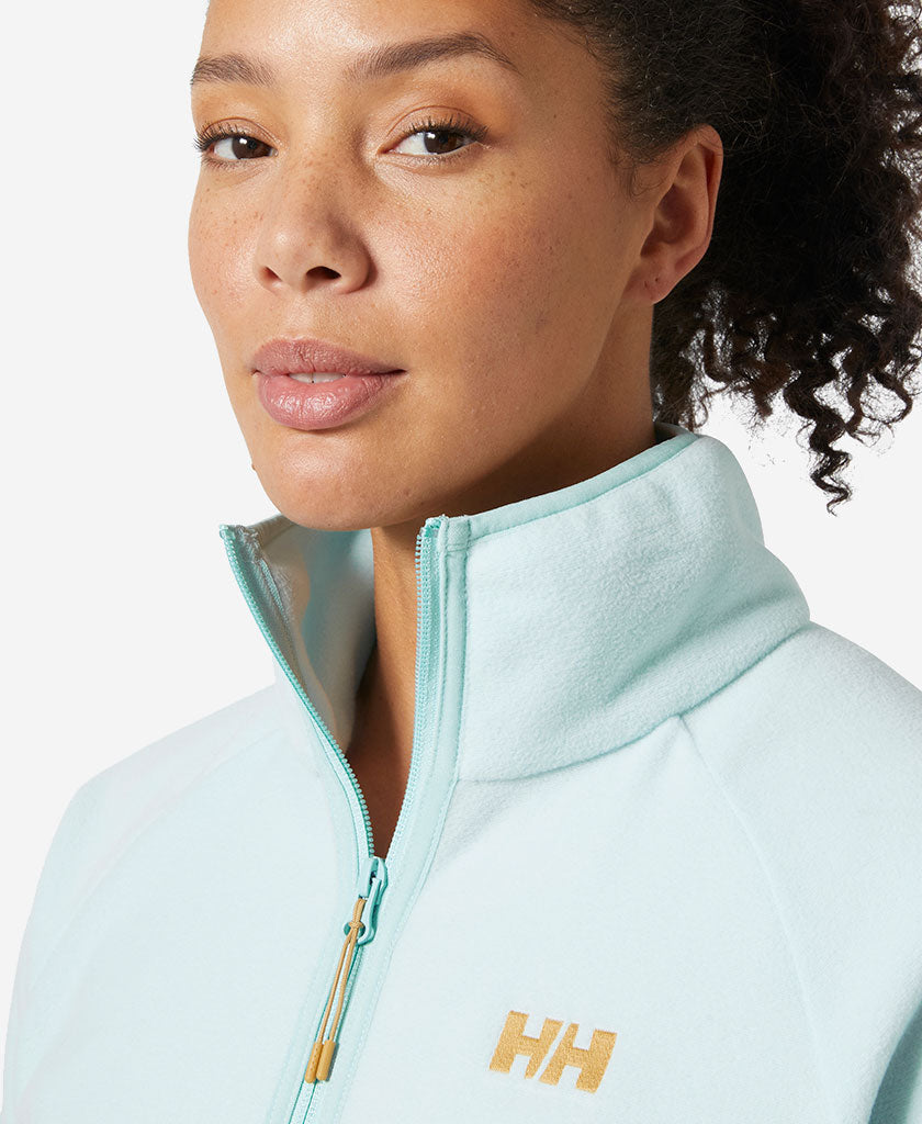 W RIG FLEECE 1/2 ZIP, Barely Blue