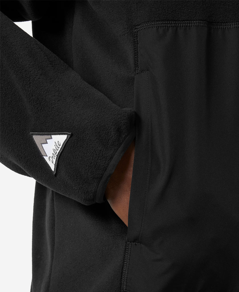 PLAY 1/2 ZIP FLEECE, Black