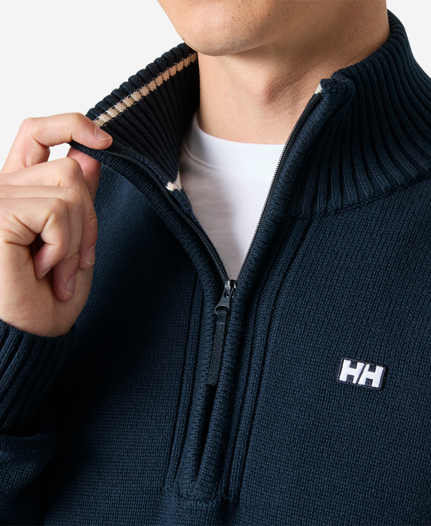 SMOEGEN 1/2 ZIP SWEATER, Navy