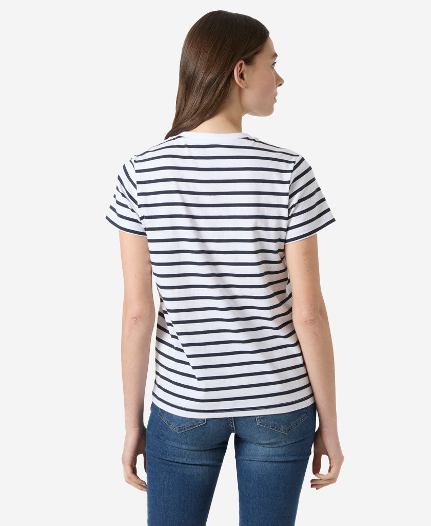 W CORE GRAPHIC T-SHIRT 2.0, White Lifestyle Stripe Yd