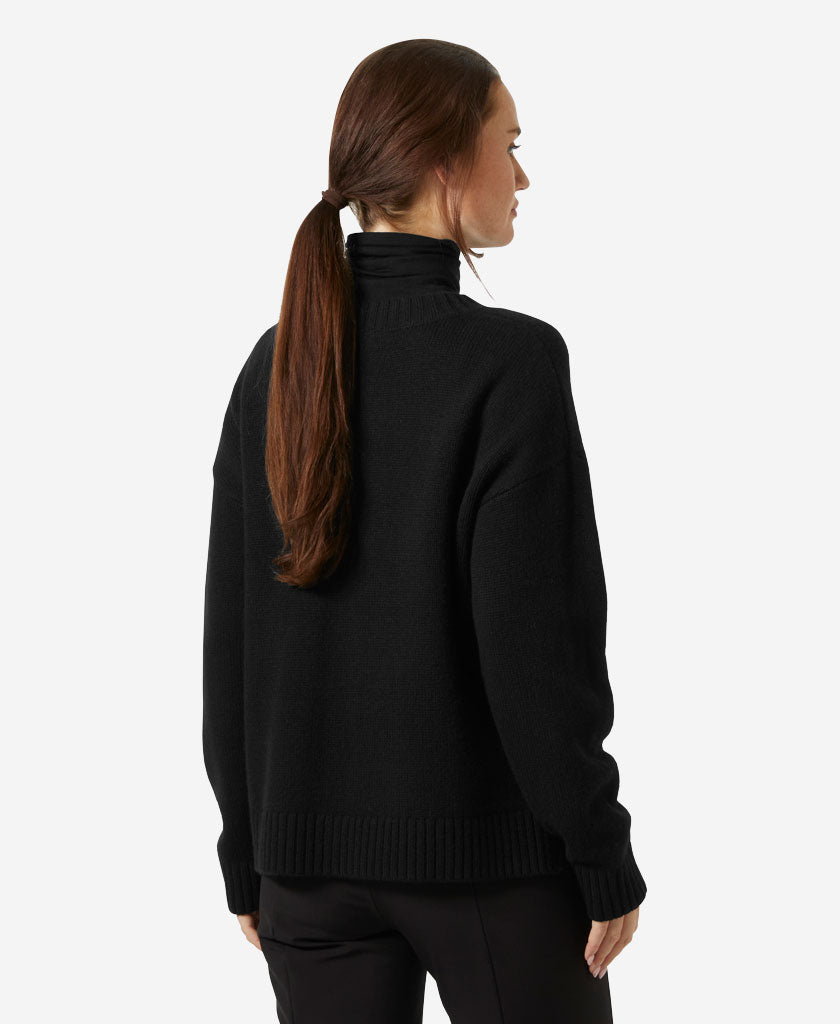 W BLISS SKI KNIT SWEATER, Black