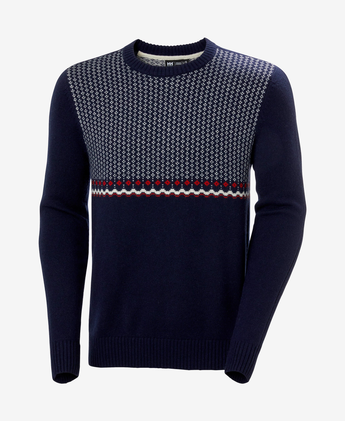 AFTON KNIT SWEATER, Navy Fairisle