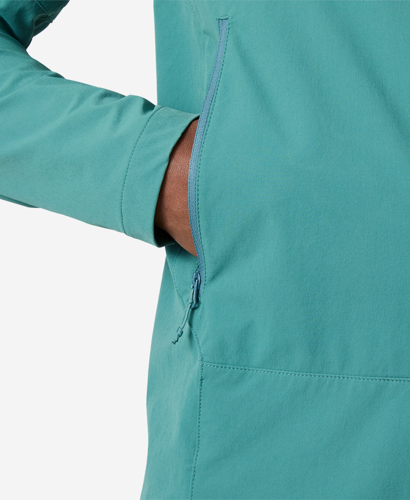 BLAZE SOFTSHELL HOOD, Opal Green