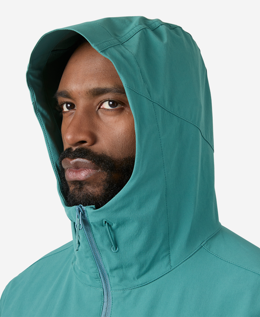 BLAZE SOFTSHELL HOOD, Opal Green