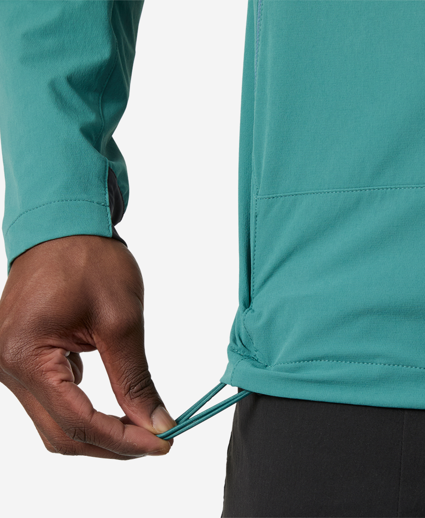 BLAZE SOFTSHELL HOOD, Opal Green