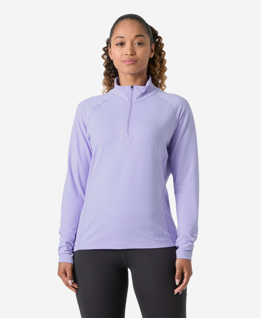 W TYRI KNIT 1/2 ZIP, Bright Lavender