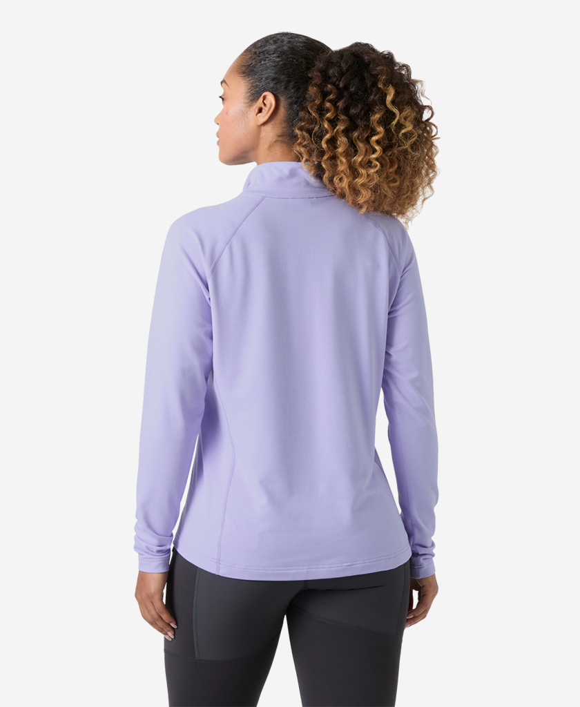 W TYRI KNIT 1/2 ZIP, Bright Lavender