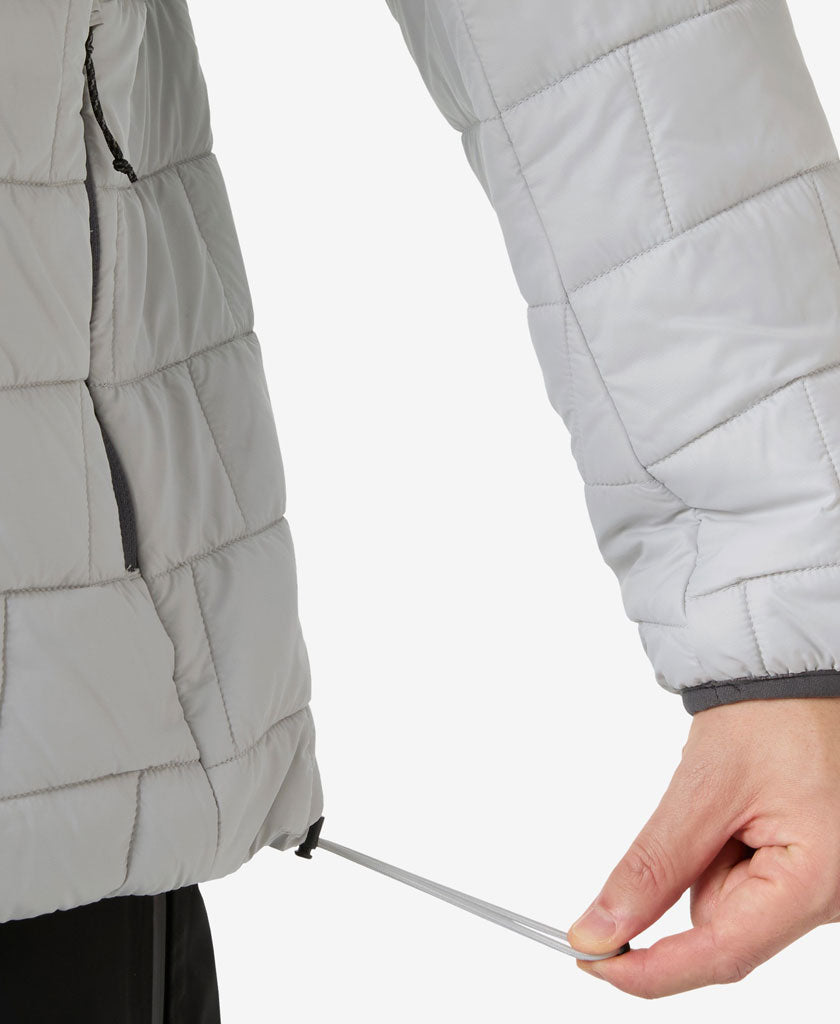 LIFALOFT HOODED INSULATOR, Grey Fog