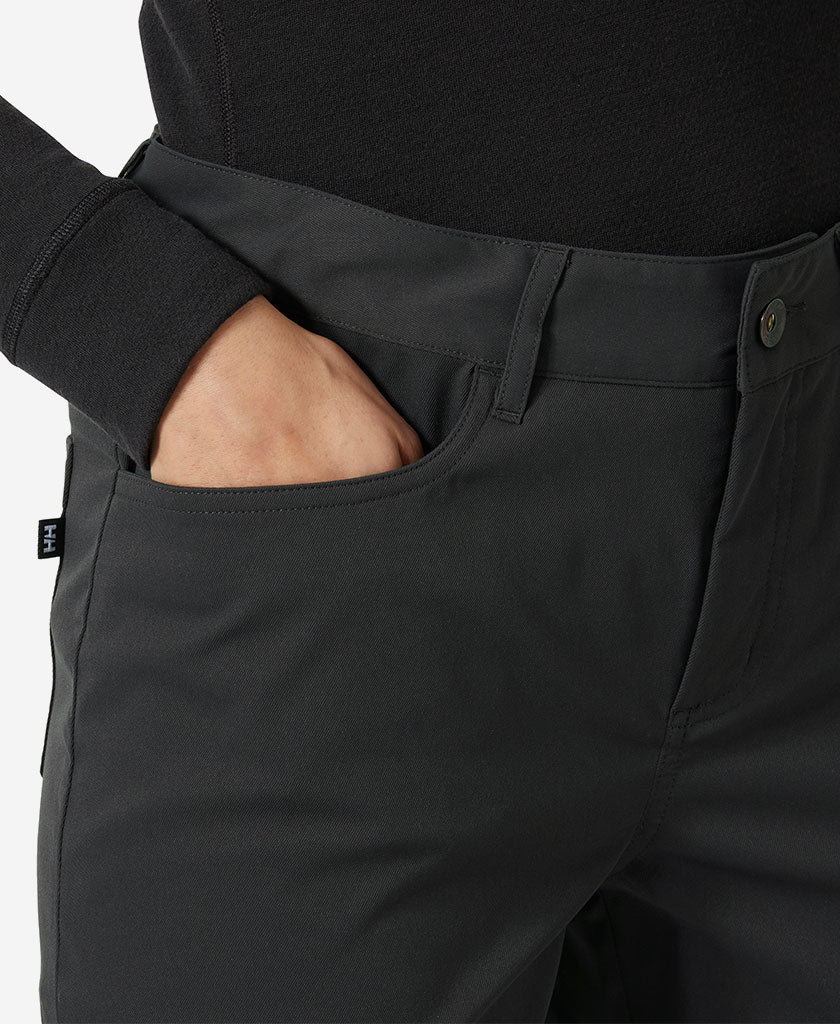 W HOLMEN 5 POCKET PANT, Ebony