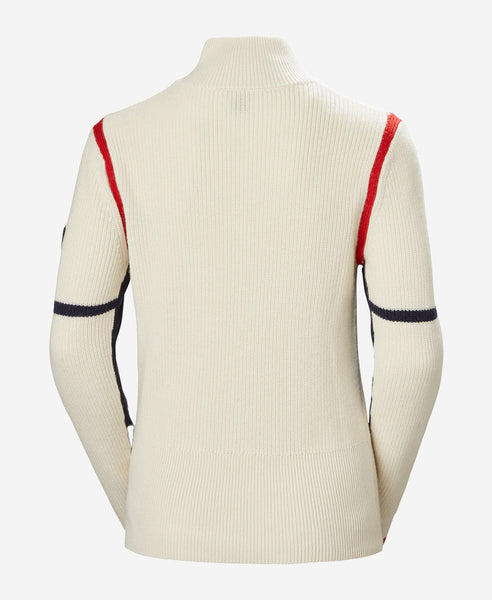 W EDGE KNITTED SWEATER, Snow