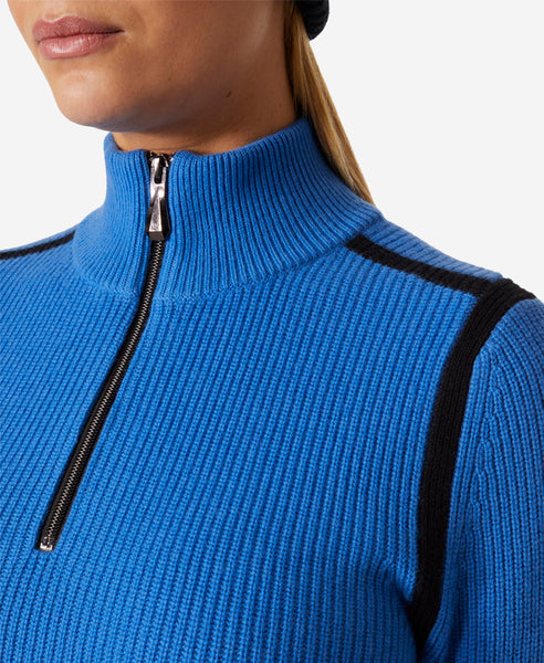 W EDGE KNITTED SWEATER, Ultra Blue