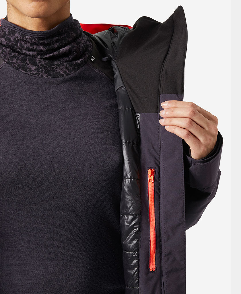 W WHITEWALL LIFALOFT 3.0 JKT, Black Grape