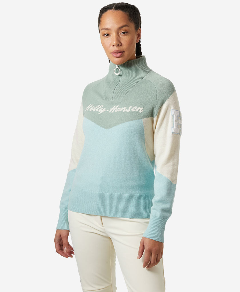 W APRES KNITTED SWEATER, Barely Blue