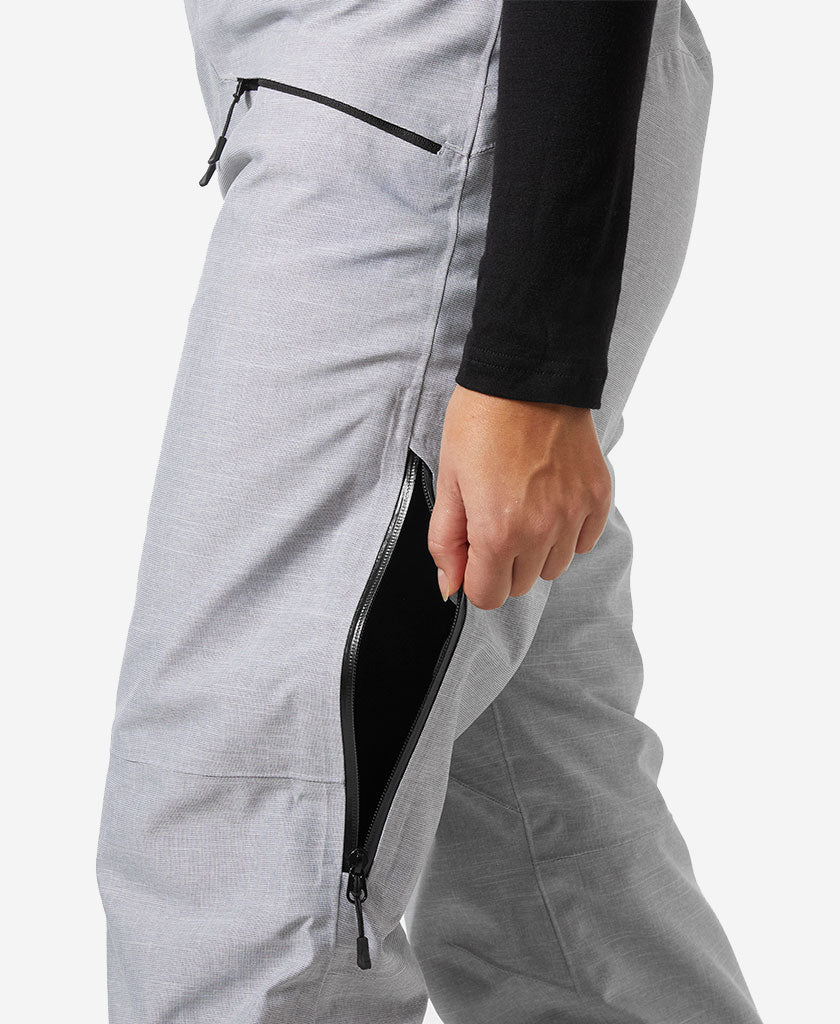 W POWDERQUEEN BIB 2.0 PANT, Grey Melange