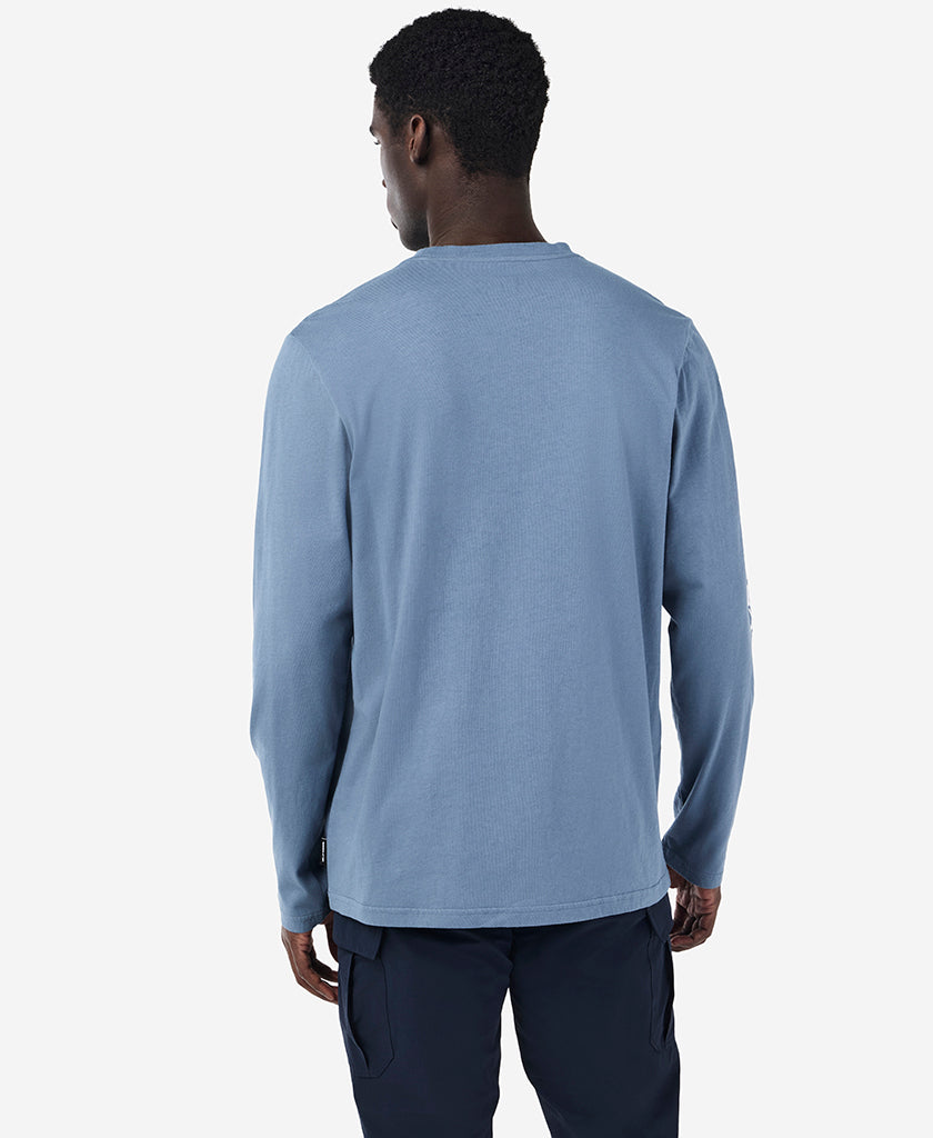 ERVIK L/S T-SHIRT, Washed Navy