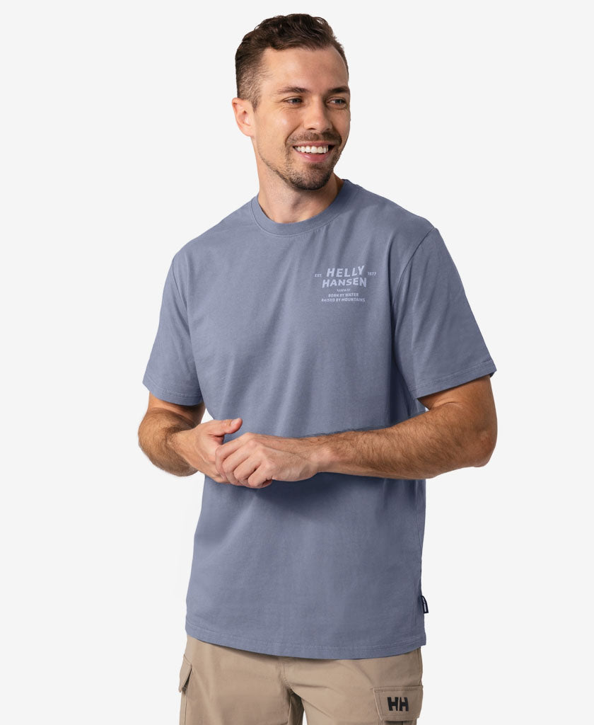 SHORE T-SHIRT, Washed Navy