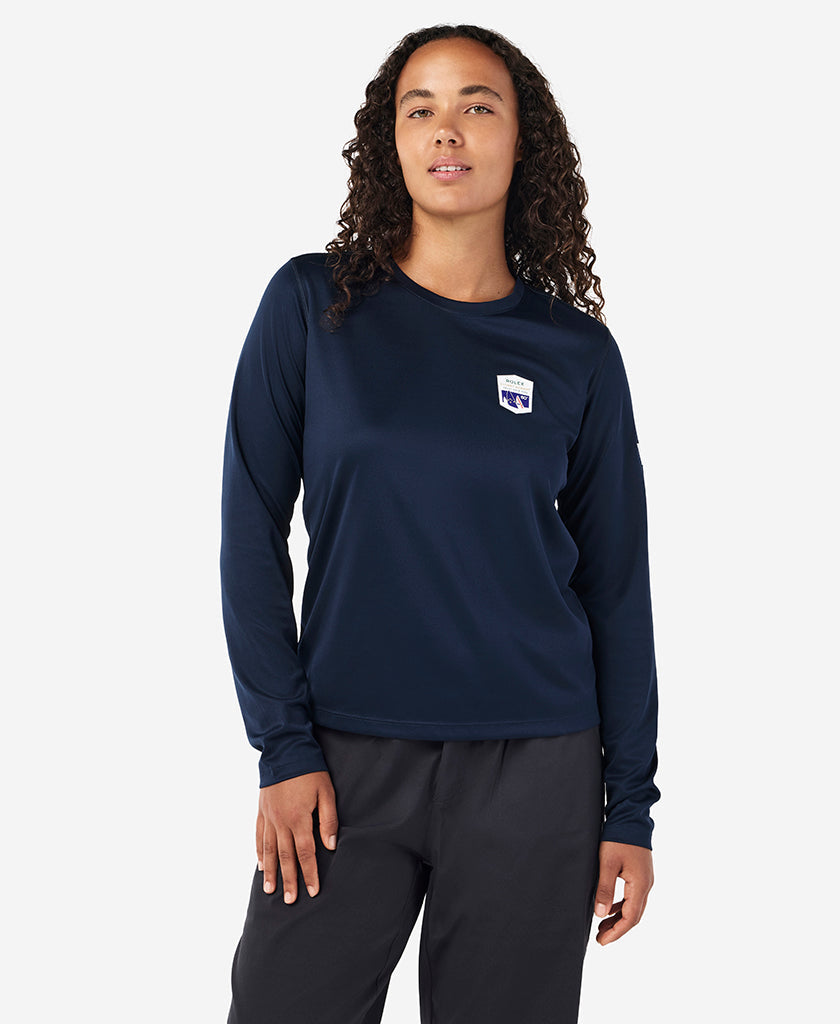 RSHYR25 W TECH CREW LS, Navy
