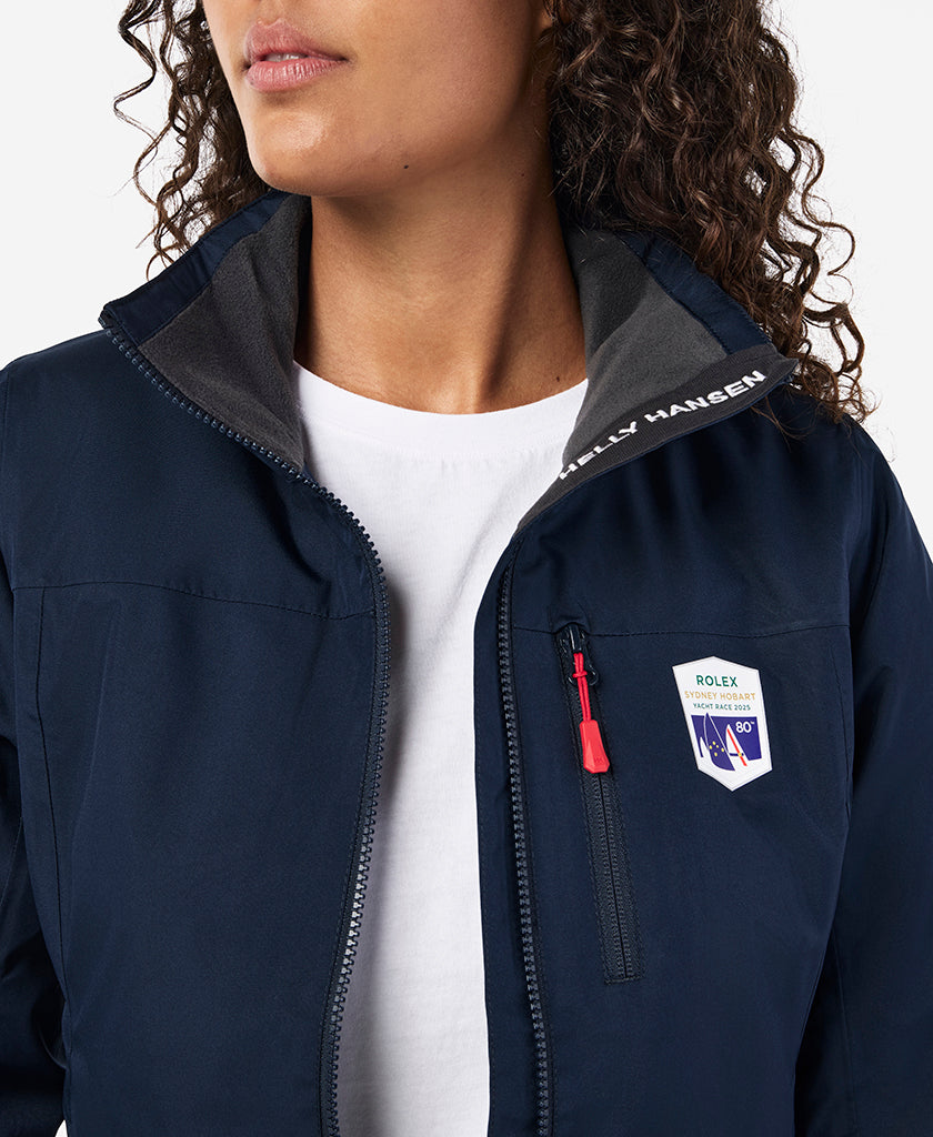 RSHYR25 W CREW MIDLAYER JACKET, Navy