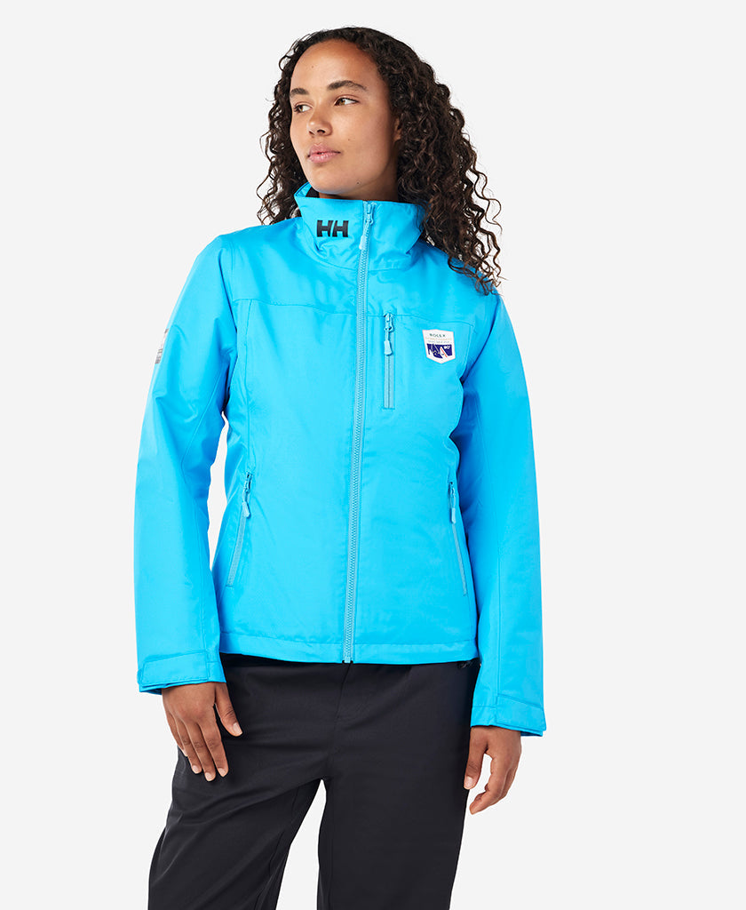 RSHYR25 W CREW MIDLAYER JACKET, Cyan