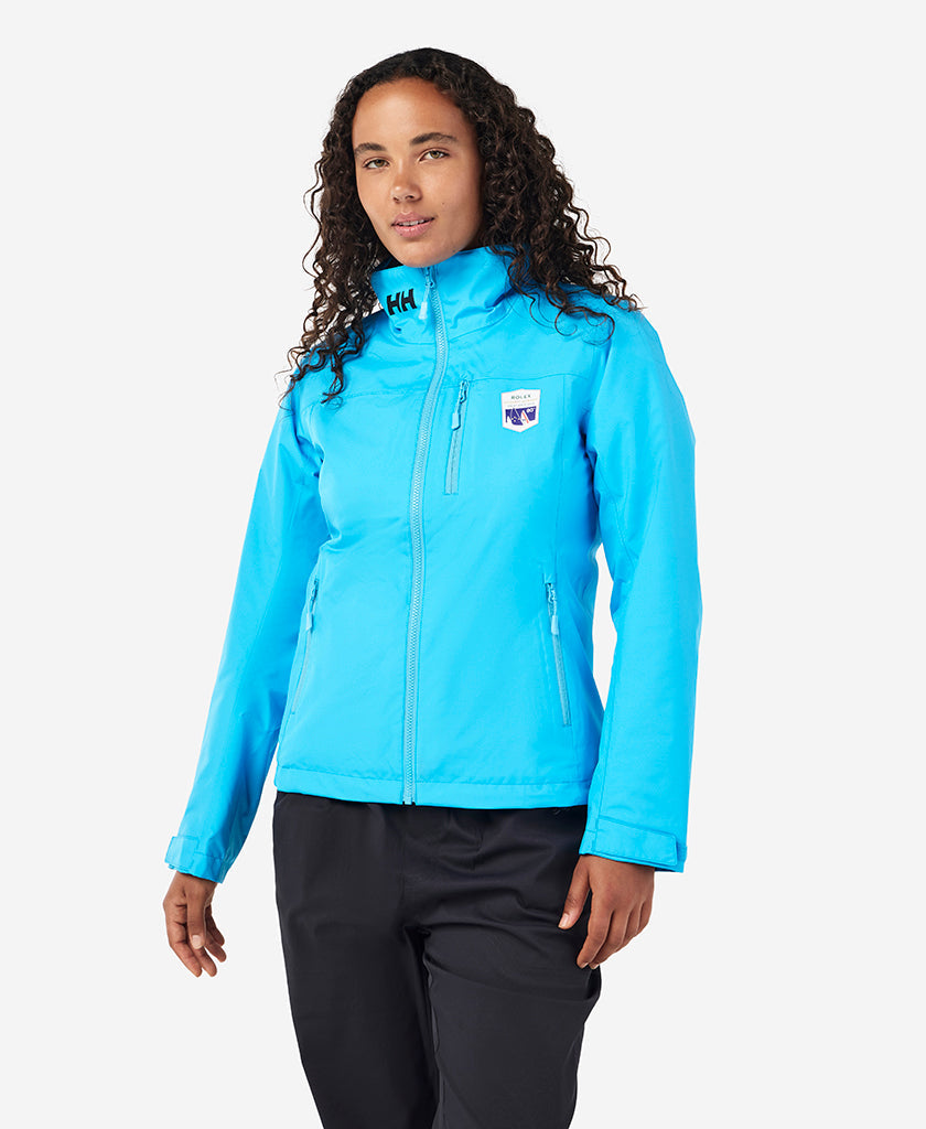 RSHYR25 W CREW MIDLAYER JACKET, Cyan