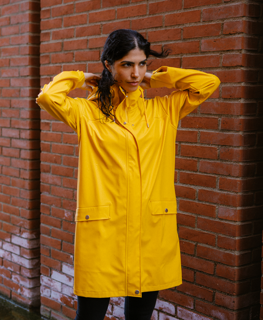W MOSS RAIN COAT, Essential Yellow